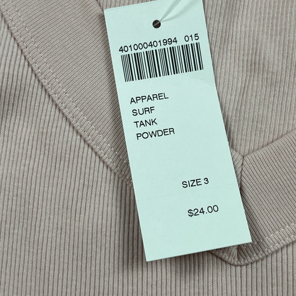 Chicos Womens Powder Pink Ribbed V-Neck Cotton Tank‎ Top Size 3 NEW - Picture 3 of 6